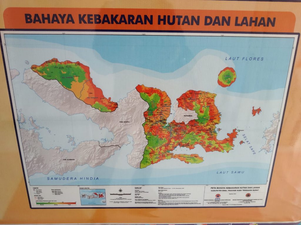 Peta Potensi Rawan Bencana di Bima. Foto US.